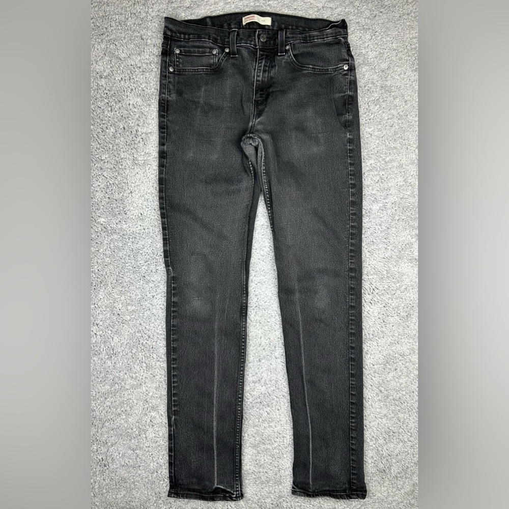 Levi's Jeans Mens 34 x 34 Straight Leg Slim Black Aged Casual Denim Classic Aged